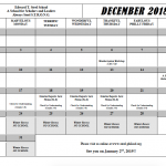 December 2018 calendar